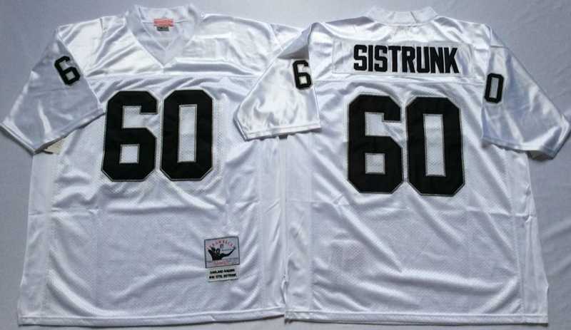 Raiders 60 Otis Sistrunk White M&N Throwback Jersey